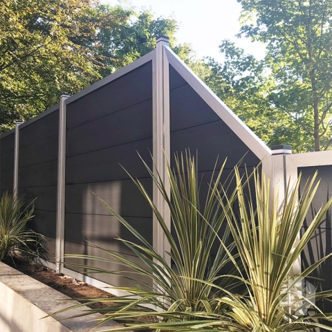 Elephant Forte Sichtschutz 180x180cm WPC anthrazit, Rahmen Alu