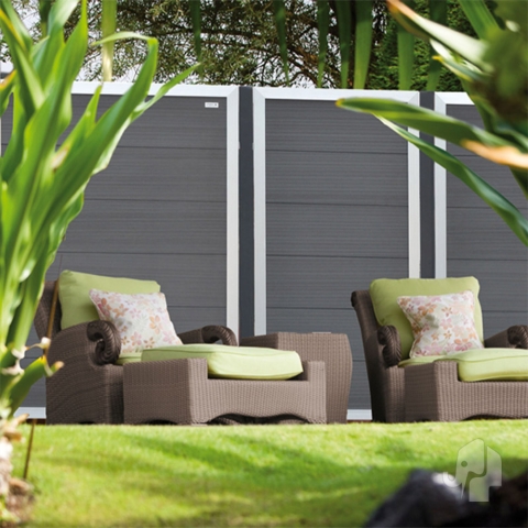 Elephant Sichtschutz Forte WPC anthrazit-Rahmen Alu WPC 90x180cm