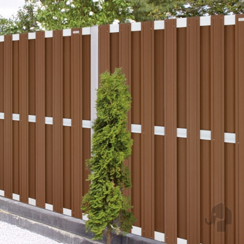 Elephant Design Zaun WPC, braun 180x180cm