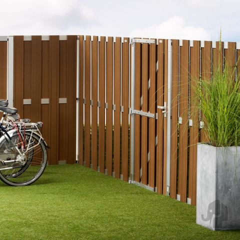 Elephant Design Gartentor WPC, braun 90x180cm inkl. Beschlag