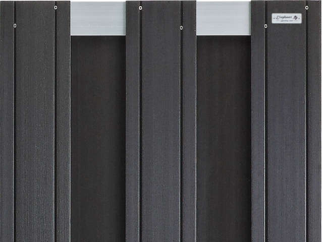 Elephant Design Niedrigzaunelement WPC, anthrazit 180x93cm