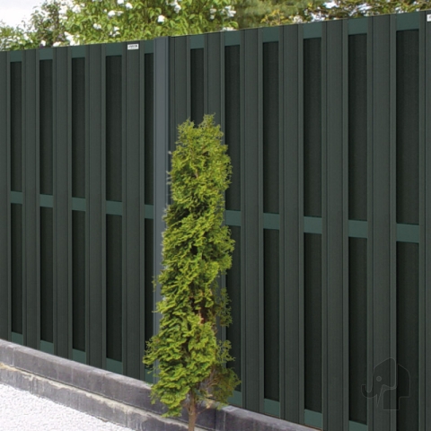 Elephant Design Sichtschutz WPC, anthrazit-anthrazit 180x180cm