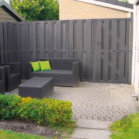 Elephant Design Gartentor WPC, anthrazit-anthrazit 90x180cm inkl. Beschlagsatz