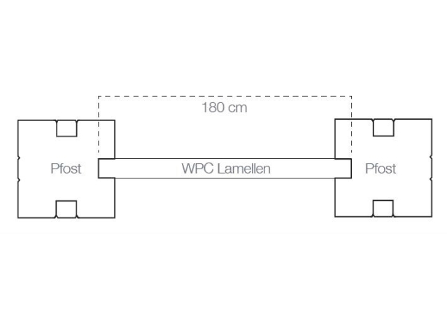 Elephant Steckzaun Modular EVO 91 WPC steingrau 180x91cm, Leiste Anthrazit
