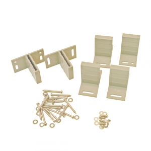 Elephant WPC Design Befestigungsset T-Form hellgrau, 6 St&uuml;ck