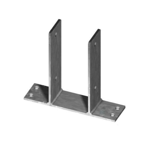 U-Pfostenlasche feuerverzinkt 71mm zum Aufd&uuml;beln