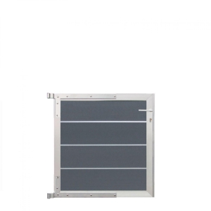 Elephant Zauntor Modular EVO 91 WPC steingrau 90x93cm Leiste Silber - DIN links inkl. Beschlag