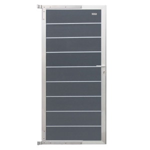 Elephant Zauntor Modular EVO 200 WPC steingrau 90x197cm, Leiste Silber inkl. Beschlag