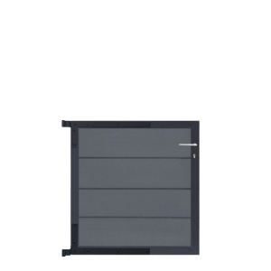 Elephant Zauntor Modular EVO 91 WPC steingrau 90x93cm, Leiste Anthrazit - DIN links inkl. Beschlag