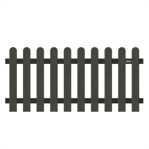 Elephant Classic-Vorgartenzaun anthrazit WPC abgerundet 180x80cm