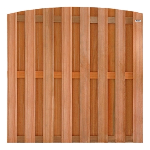 Elephant Keruing Hartholz Bohlenzaun gebogen 180x180cm