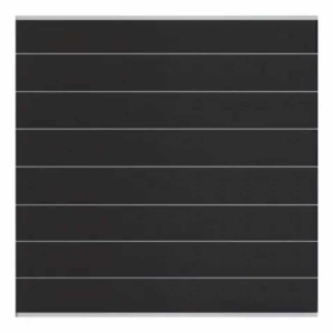 Elephant Steckzaun Modular EVO 180 WPC anthrazit, Leiste Silber 180x174cm