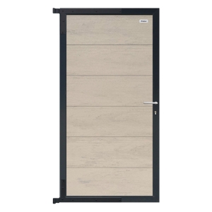 Elephant Forte Zauntor WPC Bi-Color wei&szlig;-Rahmen anthrazit 90x180cm inkl. Beschlag