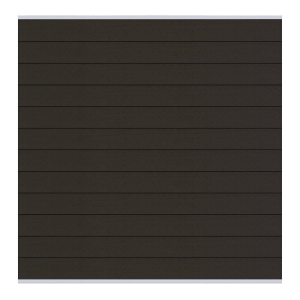 Elephant Steckzaun Set Mix and Match 180x174cm WPC anthrazit Leisten Silber