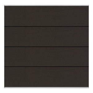 Elephant Steckzaun Set Mix and Match WPC Anthrazit extrabreit 180x172cm Leisten silber