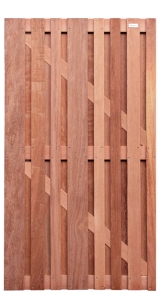 Hartholzzaun Stripes Tor 100x180cm aus Hartholz inkl. Beschlag