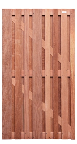 Hartholzzaun Stripes Tor 100x180cm aus Hartholz inkl. Beschlag