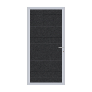 Elephant Mix and Match Zauntor Alu 90x189cm, Bausatz F&uuml;llung WPC Holzkohle Look co-extrudiert