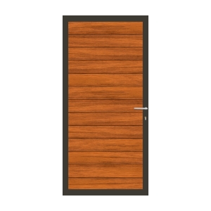 Elephant Mix and Match Zauntor anthrazit 90x189cm, Bausatz F&uuml;llung Jatoba-Hartholz