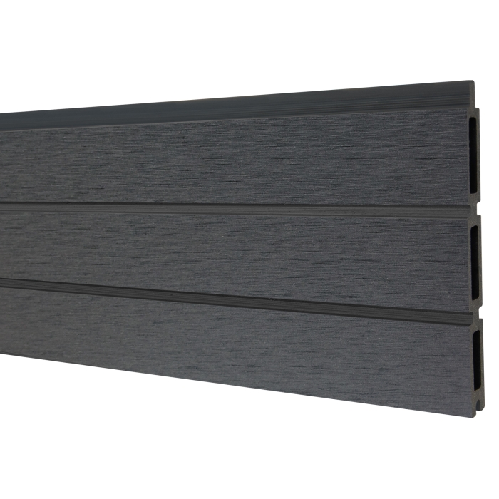 Elephant Steckzaun Triple Rhombus WPC Steingrau, 6er Set 180cm