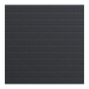 Elephant Steckzaun Set Mix and Match 180x174cm WPC Anthrazit co-extrudiert Leisten Silber