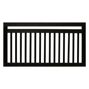 Elephant Industriell Vorgartenzaun Bangkirai schwarz gef&auml;rbt 150x80cm