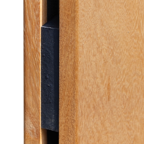 Elephant Hartholzzaun Stripes Black 180x180cm aus Almendrillo