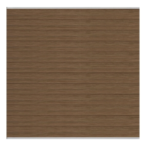 Elephant Steckzaun Set Mix and Match 180x174cm WPC Natural Dark Brown co-ex silber Leisten