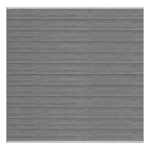 Elephant Steckzaun Set Mix and Match 180x174cm WPC Natural Grey co-extrudiert silber Leisten