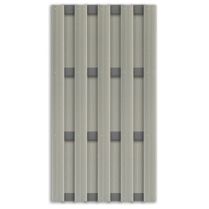 Elephant Basic Sichtschutz WPC, Bicolor-Wei&szlig; 90x180cm