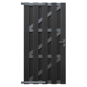 Elephant Basic Gartentor WPC anthrazit 90x180cm inkl. Beschl&auml;ge