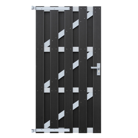 Elephant Basic Gartentor WPC anthrazit-alu 90x180cm inkl. Beschl�ge