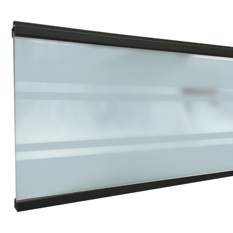 Elephant Modular EVO Design-Einsatz 21x180cm Glas, Leiste anthrazit