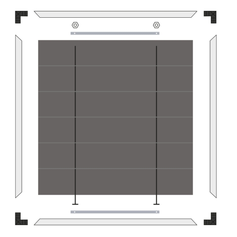 Elephant Forte Selbstbauzaun WPC anthrazit-Rahmen Alu anthrazit 180x180cm