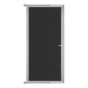 Elephant Forte Zauntor WPC anthrazit-Rahmen Alu 100x180cm inkl. Beschlag