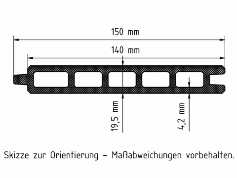 Elephant Steckzaun Fusion WPC anthrazit, Leiste anthrazit 180x174cm