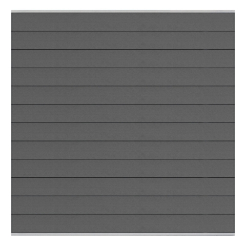 Elephant Steckzaun Fusion WPC steingrau, Leiste silber 180x174cm