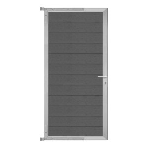 Elephant Zauntor Fusion WPC steingrau, Rahmen silber 100x174cm inkl. Beschlag