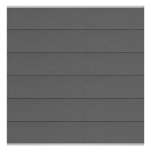 Elephant Steckzaun Fusion MAX WPC steingrau, Leiste silber 180x174cm