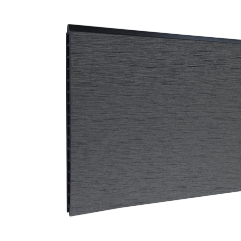 Elephant Steckzaun Fusion MAX WPC steingrau, Leiste silber 180x174cm