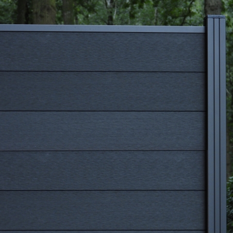 Elephant Steckzaun Fusion 200 WPC anthrazit, Leiste anthrazit 180x188cm