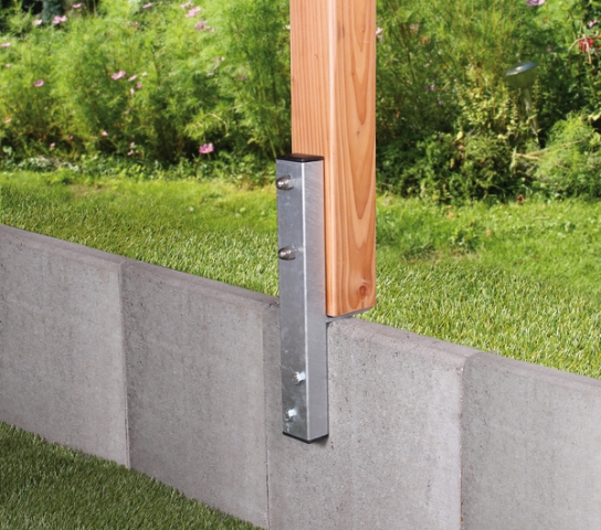 U-Pfostentr�ger F�r L-Randsteine feuerverzinkt 91x230mm