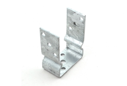 U-Pfostentr&auml;ger mit Sicke 4mm verzinkt 71x150mm verzinkt