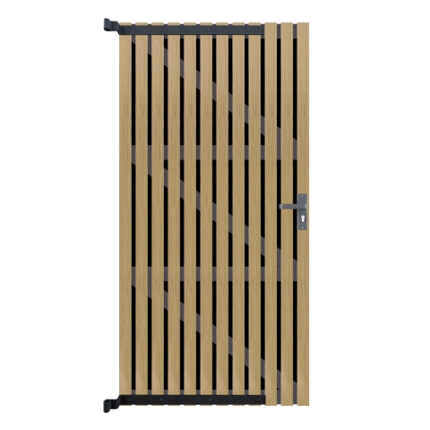 Elephant Zauntor WPC Stripes Black Eiche 180x90cm inkl. Beschlag