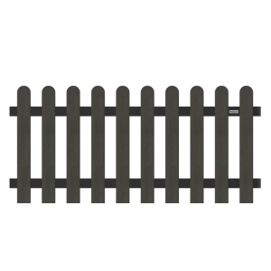 Elephant Classic-Vorgartenzaun anthrazit WPC abgerundet 180x100cm