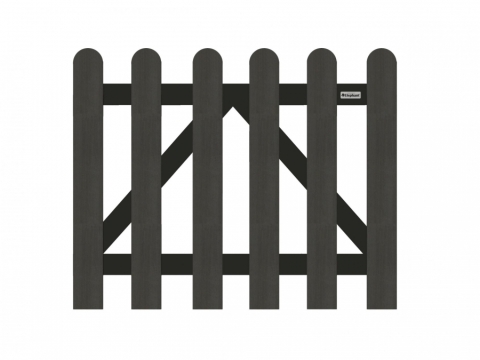 Elephant Classic-Gartentor anthrazit WPC abgerundet 100x100cm inkl. Torbeschlag