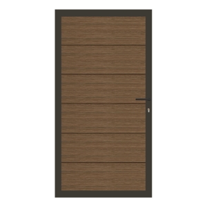 Elephant Mix and Match Zauntor anthrazit 90x175cm, Bausatz, F&uuml;llung WPC Natural Dark Brown co-extrudiert BREIT