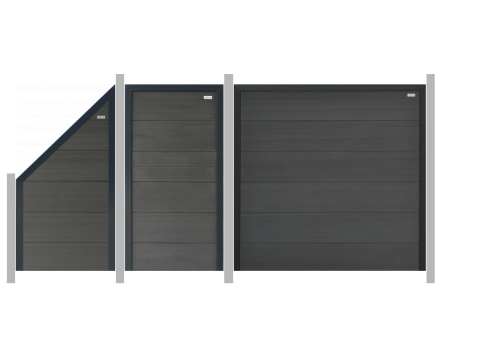 3,92m Zaun Elephant Forte anthrazit - ME30438