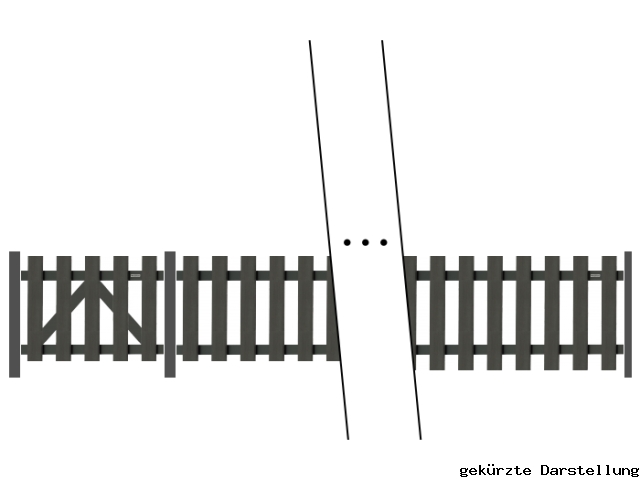 4,9m Elephant Vorgartenzaun WPC - ME34694