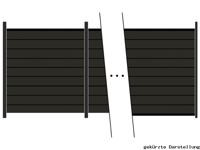 31,21m Steckzaun WPC-Alu Modular Anthrazit/Anthrazit - ME65164